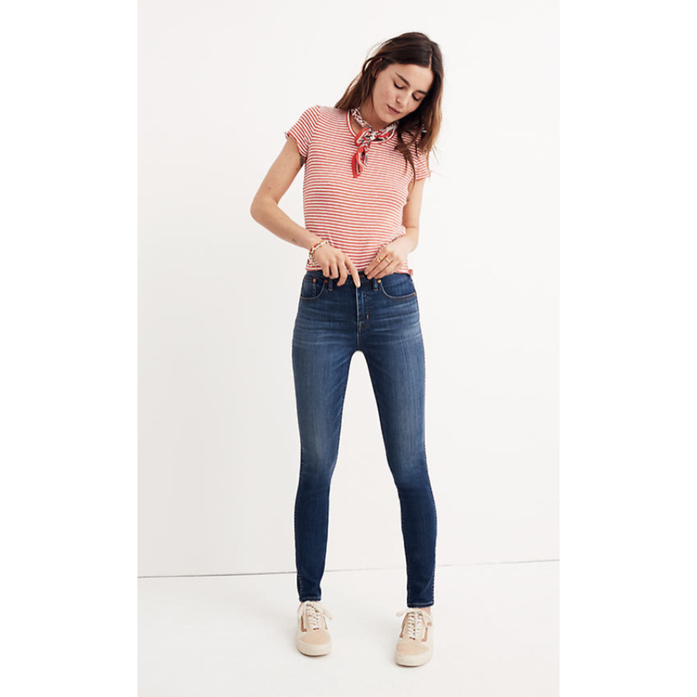 Madewell 10" High-Rise Skinny Jeans in Danny Wash